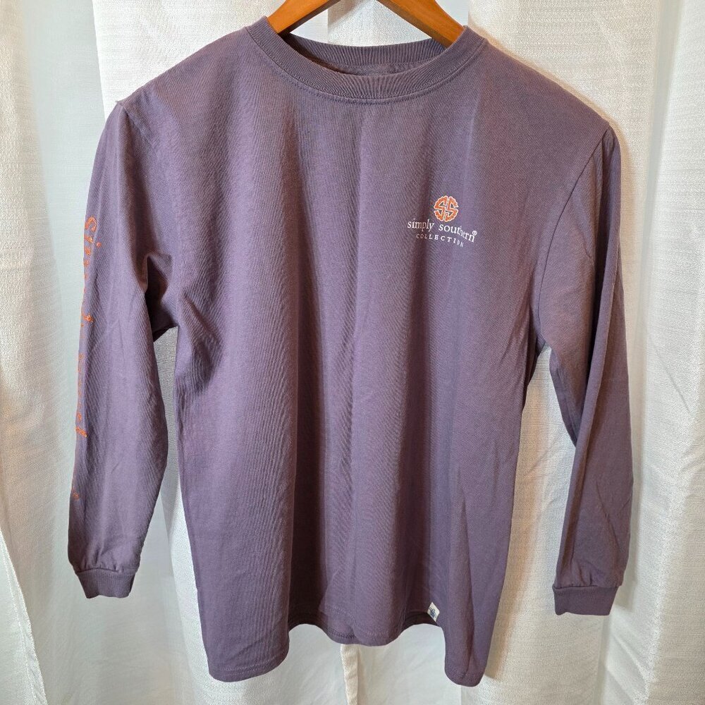 Simply Southern Long-Sleeved Tee "Happy Howl-oween" Size Youth Large